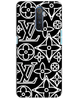 Чохол для Realme X2 Pro з картинкою «Чорно-білий візерунок LV»