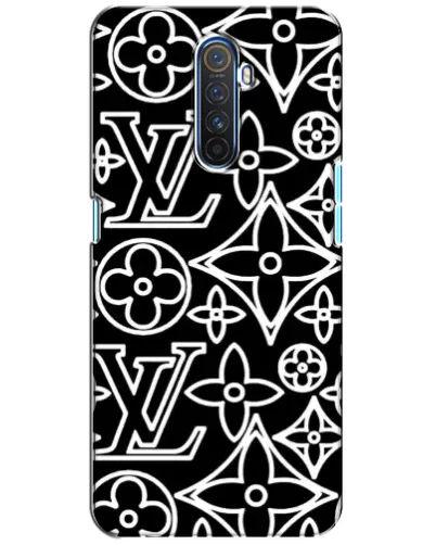 Чехол для Realme X2 Pro с картинкой «Черно-белый узор LV»