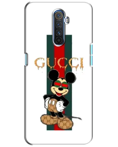 Чехол для Realme X2 Pro с картинкой «Микки Маус Gucci — полосы»