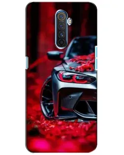 Чехол для Realme X2 Pro с картинкой «Спортивная BMW и цветы»