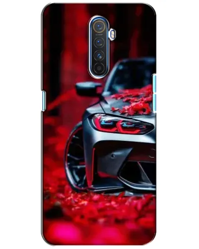 Чехол для Realme X2 Pro с картинкой «Спортивная BMW и цветы»