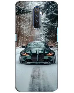 Чехол для Realme X2 Pro с картинкой «BMW в зимнем лесу»