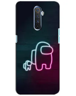 Чехол для Realme X2 Pro с картинкой «Among Us неон-арт»