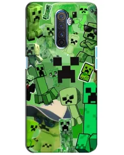 Чехол для Realme X2 Pro с картинкой «Криперы Minecraft» Чехол для Realme X2 Pro с картинкой «Криперы Minecraft»