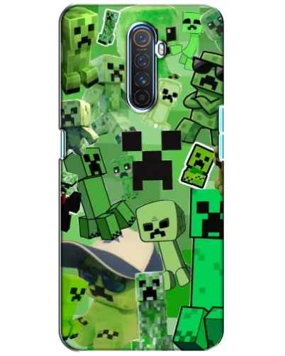 Чехол для Realme X2 Pro с картинкой «Криперы Minecraft»