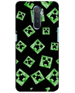 Чехол для Realme X2 Pro с картинкой «Паттерн с криперами»