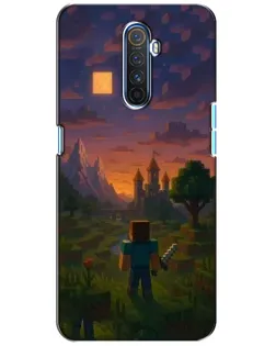 Чехол для Realme X2 Pro с картинкой «Стив у башни»