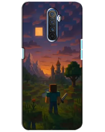 Чехол для Realme X2 Pro с картинкой «Стив у башни»