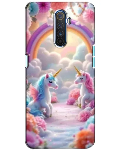 Чехол для Realme X2 Pro с картинкой «Радуга и единороги»