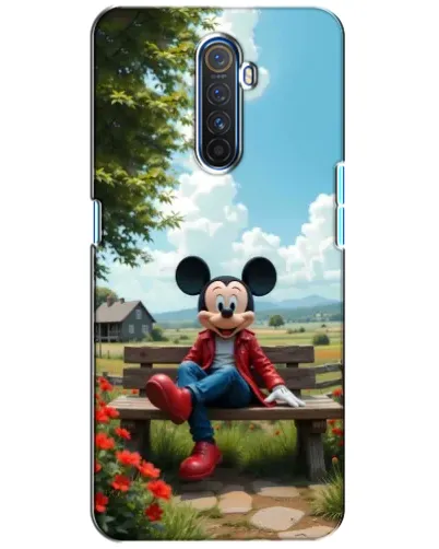Чехол для Realme X2 Pro с картинкой «Микки на скамейке»