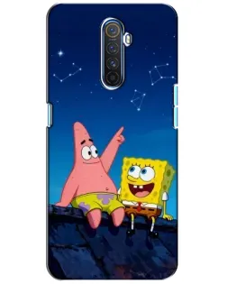 Чехол для Realme X2 Pro с картинкой «Губка Боб и Патрик ночью» Чехол для Realme X2 Pro с картинкой «Губка Боб и Патрик ночью»