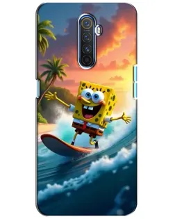 Чехол для Realme X2 Pro с картинкой «Губка Боб серфингист»