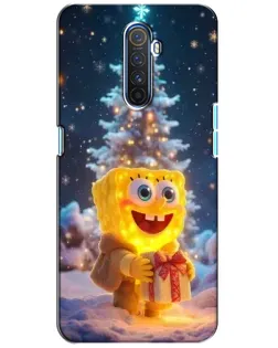 Чехол для Realme X2 Pro с картинкой «Рождественский Спанч Боб»