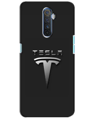 Чехол для Realme X2 Pro с картинкой «Стальной логотип Tesla»