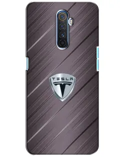 Чехол для Realme X2 Pro с картинкой «Металлическая текстура Tesla»