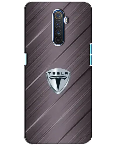 Чехол для Realme X2 Pro с картинкой «Металлическая текстура Tesla»