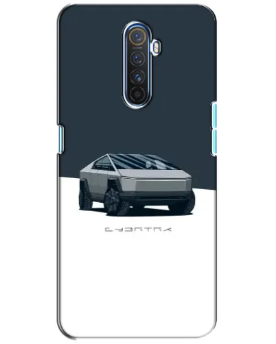 Чехол для Realme X2 Pro с картинкой «Серебристый Cybertruck Tesla»