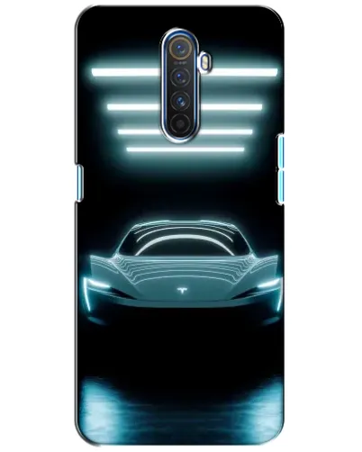 Чехол для Realme X2 Pro с картинкой «Tesla в неоне»