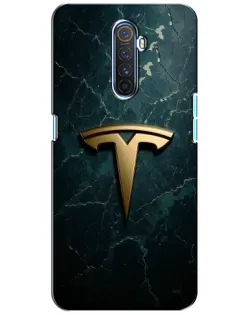 Чехол для Realme X2 Pro с картинкой «Мраморная Tesla Gold»