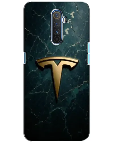 Чехол для Realme X2 Pro с картинкой «Мраморная Tesla Gold»