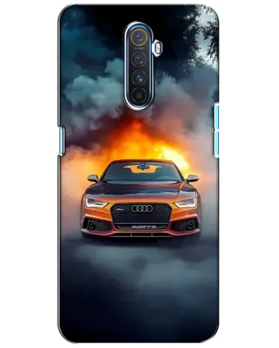 Чехол для Realme X2 Pro с картинкой «Audi в огненном дыму»