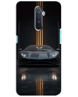 Чехол для Realme X2 Pro с картинкой «Lamborghini золотые линии»
