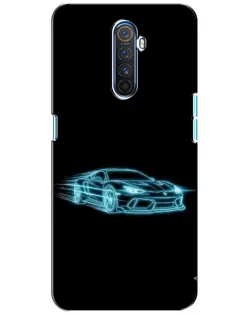 Чохол для Realme X2 Pro з картинкою «Неоновий контур Lamborghini»