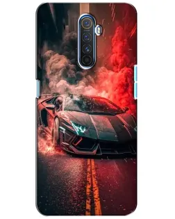 Чохол для Realme X2 Pro з картинкою «Lamborghini червоний дим»