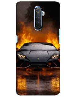 Чохол для Realme X2 Pro з картинкою «Lamborghini у вогні»