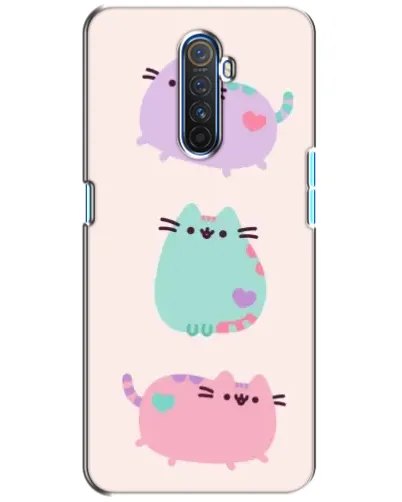 Чехол для Realme X2 Pro с картинкой «Pusheen трио»