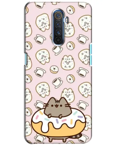 Чехол для Realme X2 Pro с картинкой «Пушин на пончике»