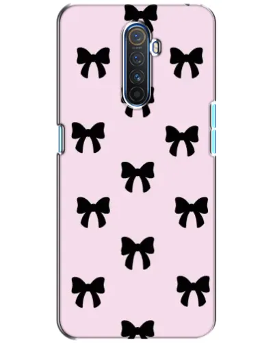Чехол для Realme X2 Pro с картинкой «Черные банты Coquette»