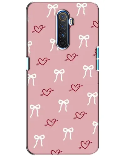 Чехол для Realme X2 Pro с картинкой «Сердца и банты»