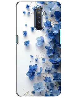 Чехол для Realme X2 Pro с картинкой «Голубой цветочный каскад»