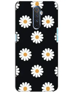 Чехол для Realme X2 Pro с картинкой «Ромашки на черном»