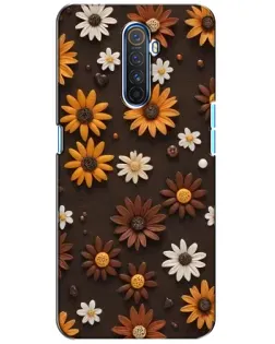 Чехол для Realme X2 Pro с картинкой «Узор из маленьких подсолнухов»