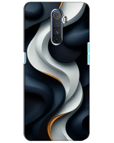 Чехол для Realme X2 Pro с картинкой «Объемные черно-белые ленты» Чехол для Realme X2 Pro с картинкой «Объемные черно-белые ленты»