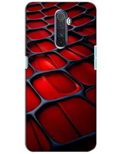Чехол для Realme X2 Pro с картинкой «Красная глянцевая сетка»