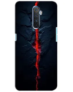 Чехол для Realme X2 Pro с картинкой «Kрасная лавовая трещина»