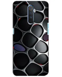 Чехол для Realme X2 Pro с картинкой «Объемная темная решетка»