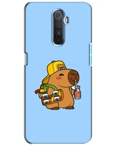 Чехол для Realme X2 Pro с картинкой «Капибара на скейте»
