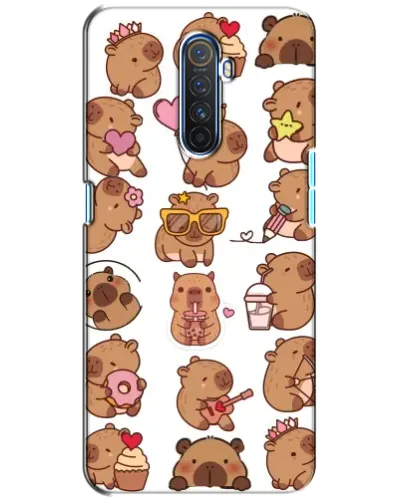 Чехол для Realme X2 Pro с картинкой «Стикерпак с капибарами»