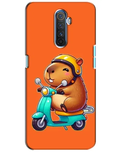 Чехол для Realme X2 Pro с картинкой «Капибара на скутере»