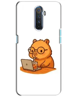 Чехол для Realme X2 Pro с картинкой «Капибара с ноутбуком» Чехол для Realme X2 Pro с картинкой «Капибара с ноутбуком»