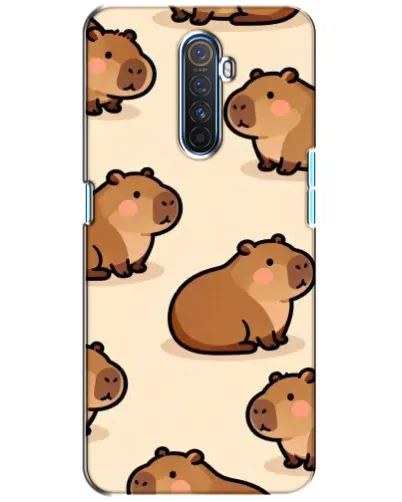 Чехол для Realme X2 Pro с картинкой «Паттерн милых капибар»