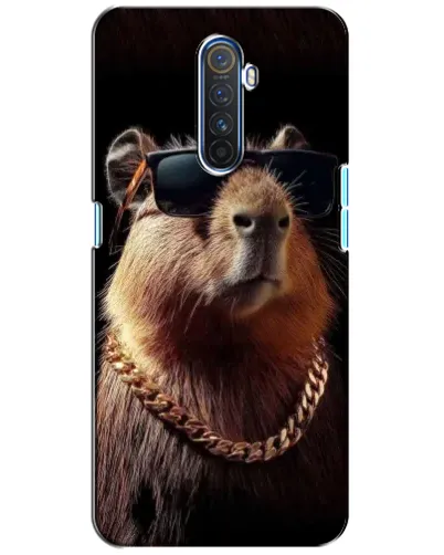 Чехол для Realme X2 Pro с картинкой «Капибара золотая цепь»