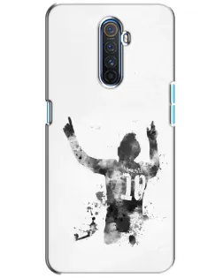 Чехол для Realme X2 Pro с картинкой «Черно-белый силуэт Месси» Чехол для Realme X2 Pro с картинкой «Черно-белый силуэт Месси»