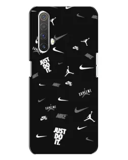 Чохол для Realme X3 з картинкою «Nike Black Pattern» Чохол для Realme X3 з картинкою «Nike Black Pattern»
