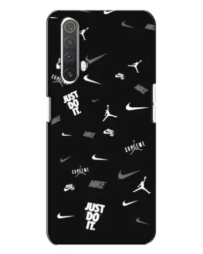 Чехол для Realme X3 с картинкой «Nike Black Pattern»