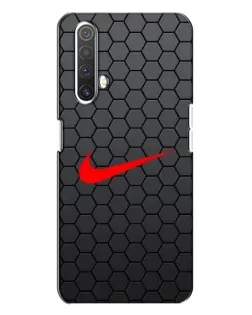 Чохол для Realme X3 з картинкою «Nike — карбонова сітка»